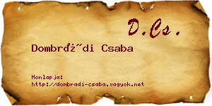 Dombrádi Csaba névjegykártya
